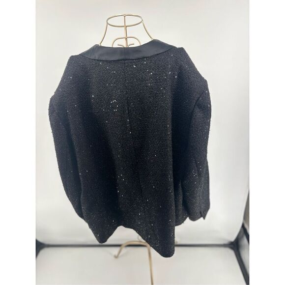 Calvin Klein Black Sequin Blazer Women’s Plus Size 24W Jacket - Picture 14 of 14